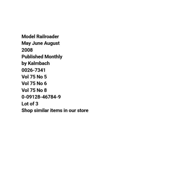 Lot 3 Model Railroader May June August 2008 Magazine Scenery Collect Layout - Picture 2 of 9